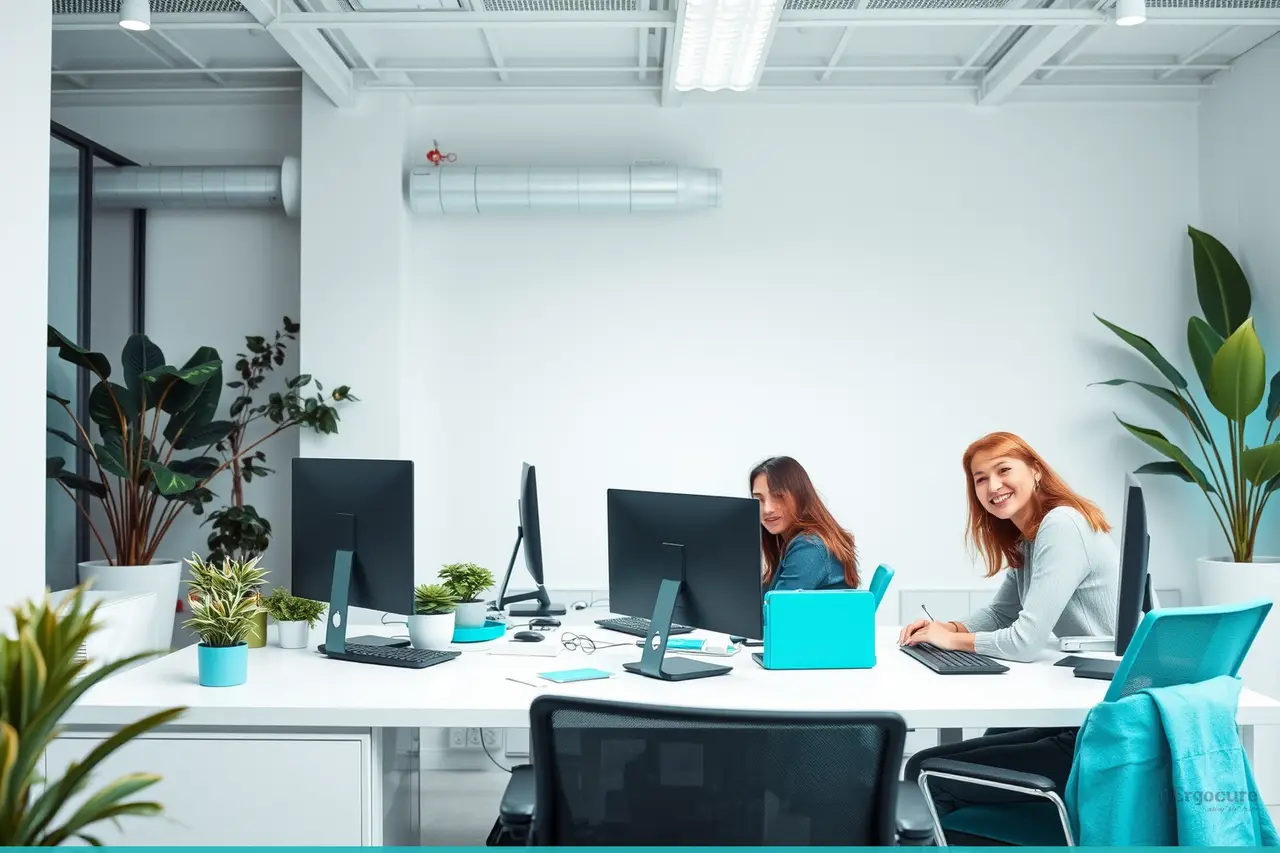 GCC office team at workstations